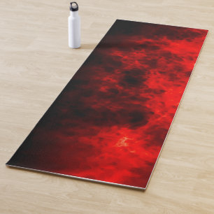 Tapis De Yoga Abstraite fumée rouge