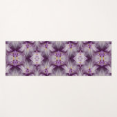Tapis De Yoga Abstraite violette japonaise Iris (Devant (Horizontal))