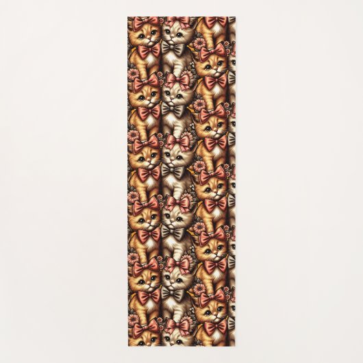 Tapis De Yoga Adorable chatons à poitrine (Devant)