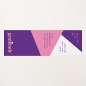 Tapis De Yoga Affirmations Gras Coeur Violet Rose Gratitude (Devant (Horizontal))