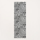 Tapis De Yoga Agate les tranches en noir et blanc (Devant)