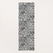 Tapis De Yoga Agate les tranches en noir et blanc (Dos)