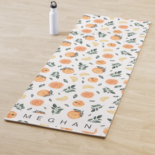 Tapis De Yoga agrumes citron orange Monogram Yoga Mat (En situation)