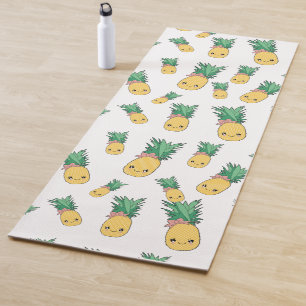 Tapis De Yoga Aiguille d'été Fruit Kawaii Mignonne Visage