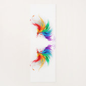 Tapis De Yoga Ailes fluffy arc-en-ciel (Dos)