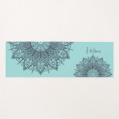 Tapis De Yoga Airy Mandalas Over Sea Green Yoga Mat personnalisé (Devant (Horizontal))