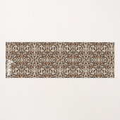 Tapis De Yoga Ajouter un nom. Style léopard Imprimer. (Devant (Horizontal))
