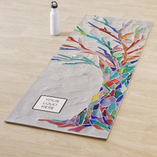 Tapis De Yoga Ajouter Votre Arborescence De Logo À La Vie