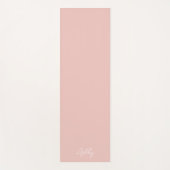 Tapis De Yoga Ajouter Votre Nom Modern Blush Pink (Devant)