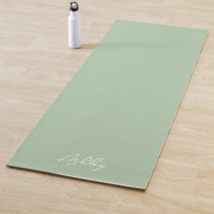 Tapis De Yoga Ajouter Votre Nom Modern Zanah Green
