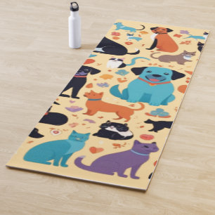 Tapis De Yoga AlbedoBase XL - Collage d'animaux de compagnie jou