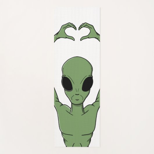 Tapis De Yoga Alien Heart Pose (Devant)