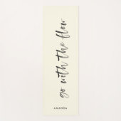 Tapis De Yoga Aller Avec Les Mots Blanches De Crème De Flux (Devant)