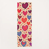 Tapis De Yoga Amour sans couture Coeur Motif Art (Devant)