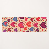 Tapis De Yoga Amour sans couture Coeur Motif Art (Devant (Horizontal))