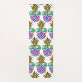 Tapis De Yoga Ananas rose violet tropical (Devant)