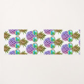 Tapis De Yoga Ananas rose violet tropical (Devant (Horizontal))