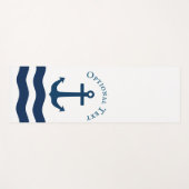 Tapis De Yoga Ancre lisse Nautique Personnalisé (Devant (Horizontal))