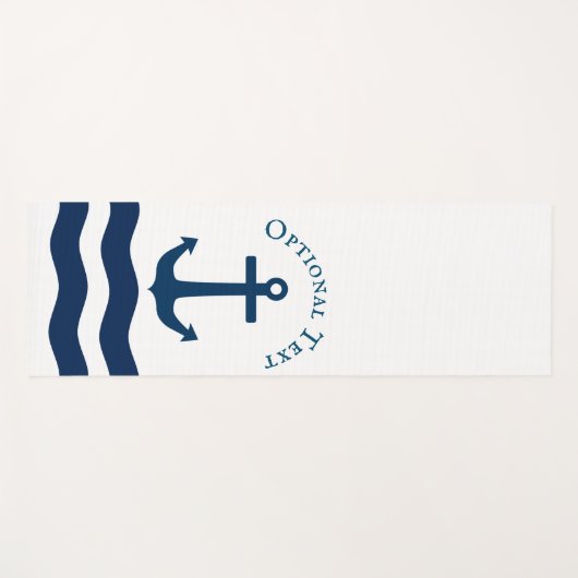 Tapis De Yoga Ancre lisse Nautique Personnalisé (Devant (Horizontal))