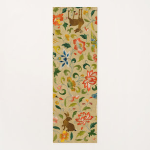 Tapis De Yoga Animal Antique Cheval Oiseau Deer Rabbit