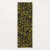Tapis De Yoga Animal print leopard olive green monogram name (Dos)