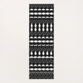 Tapis De Yoga Animaux blancs noirs #2 (Dos)
