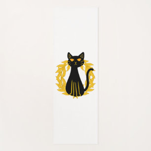 Tapis De Yoga Animaux de chat noir Horreur Enfants d'Halloween