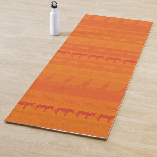 Tapis De Yoga Animaux rétro (En situation)
