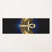 Tapis De Yoga Ankh or avec ailes (Devant (Horizontal))