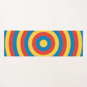 Tapis De Yoga Anneaux de couleur primaires avec nom sur le dos (Devant (Horizontal))