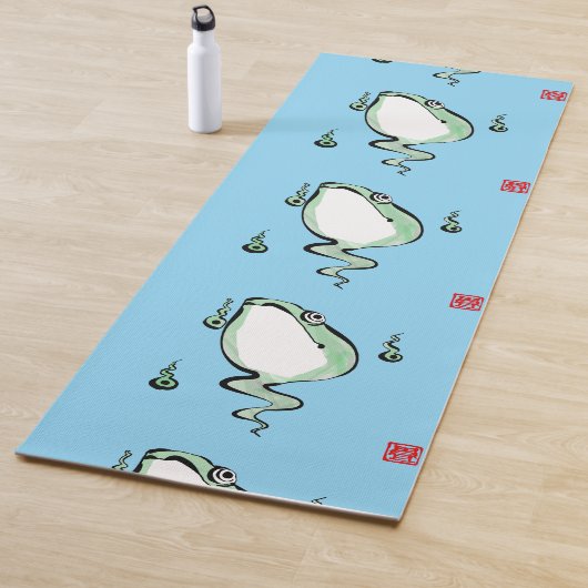 Tapis De Yoga Antique Origine Histoire Grumpy Frog Japonais Toad (En situation)