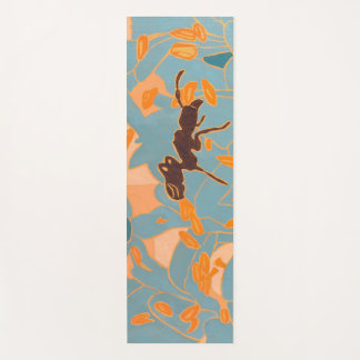 Tapis De Yoga Ants with Blue flowers Autralian Flora