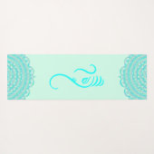 Tapis De Yoga Aqua Ganesha et Mandalas (Dos (Horizontal))
