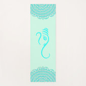 Tapis De Yoga Aqua Ganesha et Mandalas (Devant)