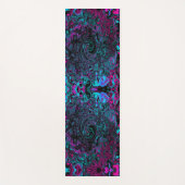 Tapis De Yoga Aqua Magenta et Abstrait noir (Devant)