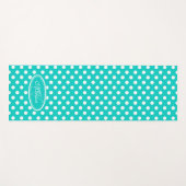 Tapis De Yoga Aqua pois blanc vert mat de yoga (Devant (Horizontal))