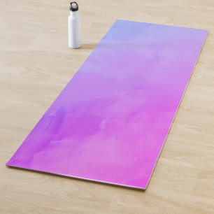 Tapis De Yoga Aquarelle Abstraite vénitienne violette rose