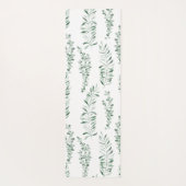 Tapis De Yoga Aquarelle botanique Verdure Feuille (Dos)