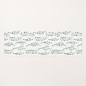 Tapis De Yoga Aquarelle botanique Verdure Feuille (Devant (Horizontal))