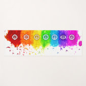 Tapis De Yoga Aquarelle Chakras Yoga Mat - 10 (Devant (Horizontal))