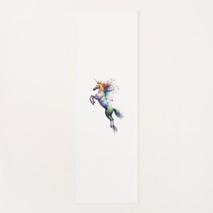 Tapis De Yoga Aquarelle de couleur arc-en-ciel Abstraite d'une l