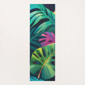 Tapis De Yoga Aquarelle de feuillage tropical Paradis (Dos)