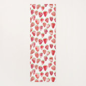 Tapis De Yoga Aquarelle de fraise personnalisée (Dos)