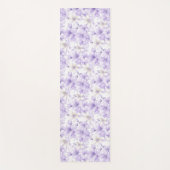 Tapis De Yoga Aquarelle délicate Fleurs violettes (Devant)