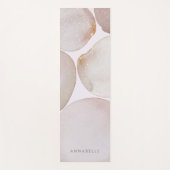 Tapis De Yoga Aquarelle dorée à poutres modernes forme sobre et  (Devant)