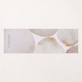 Tapis De Yoga Aquarelle dorée à poutres modernes forme sobre et  (Devant (Horizontal))