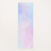 Tapis De Yoga Aquarelle Dreamy Rose bleu turquoise (Devant)