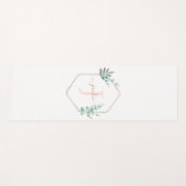 Tapis De Yoga Aquarelle Eucalyptus Monogramme du cadre (Devant (Horizontal))