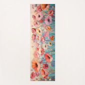 Tapis De Yoga Aquarelle Fleurs de pavot Méditation de champ (Devant)