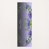 Tapis De Yoga Aquarelle Fleurs violettes Yoga Mat (Devant)